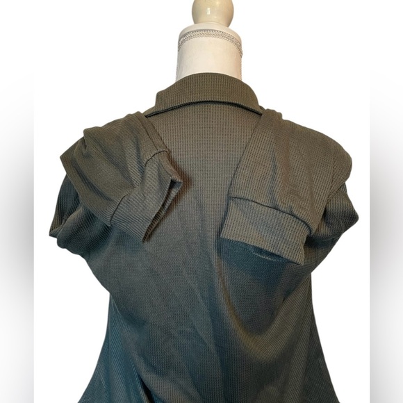 SHEIN Olive Green Long Sleeve Button-Up Women's Top Small - Picture 8 of 13